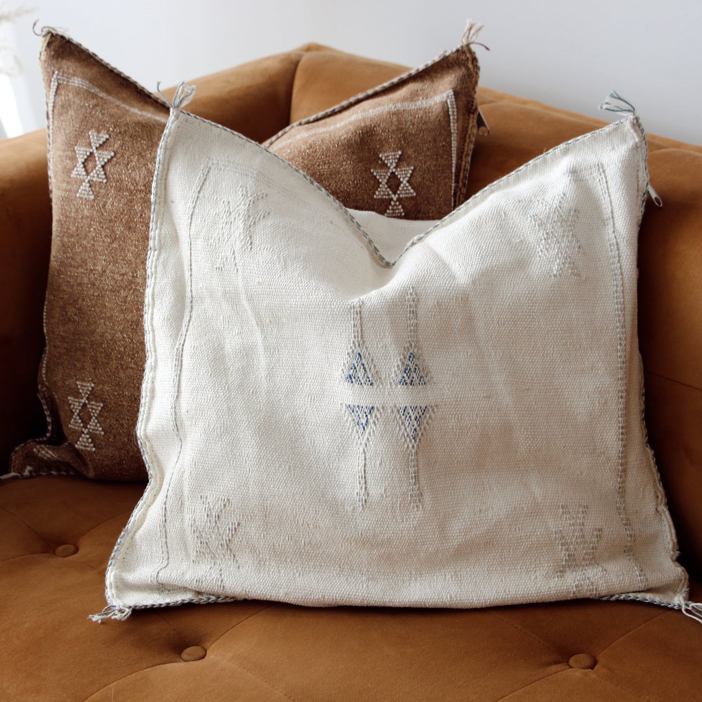 Housse de Coussin Sabra Blanc Gris Bleu