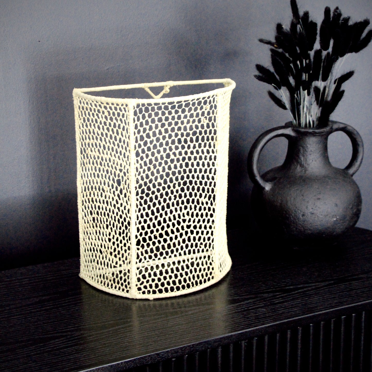 Honeycomb Wicker Wall Sconce (Medium)