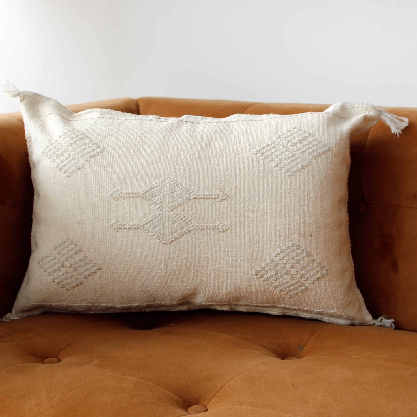 Housse de Coussin Sabra Long Blanc