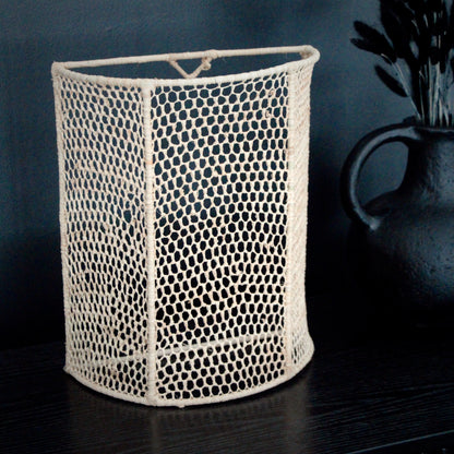 Honeycomb Wicker Wall Sconce (Medium)